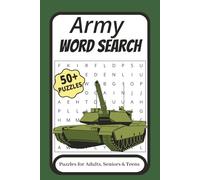 Army Word Search Puzzle Book: Word Searches with Easy to Read Print about Army, Soldiers, Armed forces and More | 6x9 inches, 110 pages | 50+ Puzzles ... Gift for Vacation, Holidays and Free Times