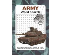 Army Word Search Puzzle Book: Word Searches with Easy to Read Print about Army, Soldiers, Military and More | 6x9 inches, 110 pages | 50+ Puzzles ... Great gift for Soldiers, Veterans, and Patriots