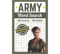 Army Word Search Puzzle Book: Word Searches with Easy to Read Print about Army, Soldiers, Military Life and More | 6x9 inches, 200 pages, 100 Puzzles ... Gift for Vacations, Holidays and Free Times