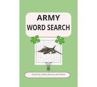 Army Word Search Puzzle Book: Word Searches with Easy to Read Print about Army,War Zones,Air Force and More