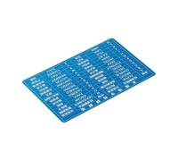ARMYJY Carte d'entraînement CW Code en aluminium pour transmission radio Morse Code - Double face, réfléchissant bleu-vert gravé 8,6 x 5,4 cm Outil d'entraînement portable