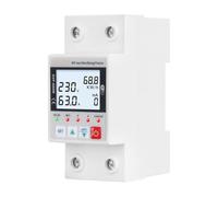 ARMYJY Compteur d'énergie intelligent avec télécommande et commande vocale pour Alexa, moniteur LCD en temps réel pour tension et courant, programmation automatique, protection contre les fuites et