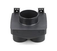 ARMYJY Convertisseur de grille d'aération pour chauffage à air diesel 1 x 75 mm vers 4 x 42 mm pour chauffe-eau Webasto - Adaptateur de conduit en plastique noir