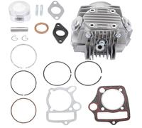 ARMYJY Culasse à gros alésage de 52,4 mm avec valves de 66 mm, pour kit de piston de moteur 4 temps 110 cc, construction en métal pour moto/kart/moto tout-terrain