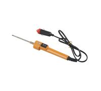 ARMYJY Fer à souder électrique 12 V avec pointe en cuivre à chauffage rapide, design chauffant externe, poignée en plastique et corps en acier inoxydable, 265 mm, cordon de 90 cm