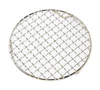 ARMYJY Filet de Barbecue Rond en Acier Inoxydable de 13 à 35 cm avec Grille de Refroidissement pour Pieds de Camping (35 cm)