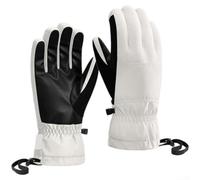 ARMYJY Gants chauds imperméables, coupe-vent, thermiques pour écran tactile, gants de neige Softshell doublés en polaire pour VTT, cyclisme, course à pied, randonnée en plein air, taille L (blanc S)
