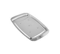 ARMYJY Grille à dinde en acier inoxydable avec clous à viande pour rôtir le poulet, grande plaque de four de 35,5 cm pour une cuisson uniforme et un nettoyage facile, argent