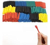 ARMYJY Kit de 530 gaines thermorétractables en polyoléfine de rapport 2:1 pour isolation électrique, protection des câbles et réparation de câblage de voiture, 8 tailles assorties en noir, rouge, bleu