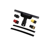 ARMYJY Kit de 7 accessoires nettoyeur vapeur Karcher SC1 SC2 SC3 SC4 SC5 Raclette et brosses pour fenêtres, carreaux, moquettes, kit plastique noir