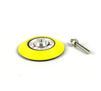 ARMYJY Kit de patins de ponçage 75 mm avec tampon en mousse souple, tige de 6,35 mm pour outils rotatifs, meuleuses, perceuses jusqu'à 10 000 tr/min, jaune