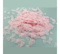 ARMYJY Lot de 10 000 confettis en papier de soie biodégradable en forme de cœur blanc pour fête d'anniversaire, mariage, rose