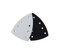 ARMYJY Lot de 2 patins de ponçage triangulaires 150 x 100 mm avec 7 trous, crochet et boucle arrière pour ponceuse, support de disque abrasif en mousse EVA