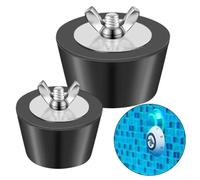 ARMYJY Lot de 2 protections hivernales en caoutchouc et acier inoxydable de 38 mm et 51 mm pour piscine, canalisations et tuyaux de retour