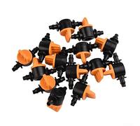 ARMYJY Lot de 20 Mini valves pour Tuyau d'arrosage de 4/7 mm - Valve de contrôle du débit d'eau barbelée - Adaptateur de Tuyau d'arrosage