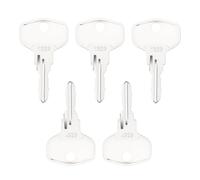 ARMYJY Lot de 5 clés à poignée UPVC pour poignées Hoppe Lock avec code clé 1323 - Construction en alliage, finition argentée, outil d'entretien domestique