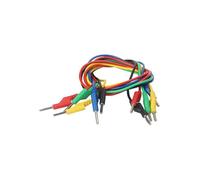 ARMYJY Lot de câbles banane à pince crocodile, 1 m 15 A fil de cuivre avec couvercle isolé, câbles de sonde multimètre à code couleur pour tests électriques en laboratoire