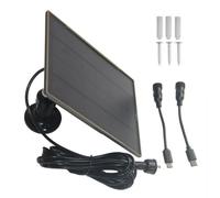 ARMYJY Panneau solaire 6000 mAh pour caméra de piste, 3 W pour alimentation extérieure avec étanchéité IP66, compatible avec bushnell pour Spypoint WingHome, noir