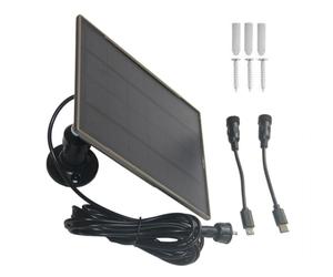 ARMYJY Panneau solaire 6000 mAh pour caméra de piste, 3 W pour alimentation extérieure avec étanchéité IP66, compatible avec bushnell pour Spypoint WingHome, noir