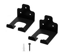 ARMYJY Porte-outils mural en acier inoxydable noir pour débroussailleuse, pelle, râteau, balai avec patins en caoutchouc