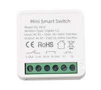 ARMYJY pour zigbee 3.0 pour mini pour Smart Switch 16A, relais de minuterie de contrôle bidirectionnel pour Tuya et pour Smart Life, commande vocale avec Alexa, module gris compact pour routeur de