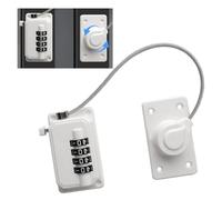 ARMYJY Serrure de réfrigérateur à combinaison à 4 chiffres pour la sécurité des enfants et des animaux domestiques - Armoire en acier inoxydable et plastique, tiroir et limiteur avec ou montage à vis