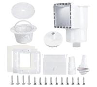 ARMYJY SP1091LX Kit écumoire pour piscine hors sol - 32 x 24 cm Corps en plastique blanc avec couvercle, débardeur, façade et panier pour compatibilité avec la plupart des piscines Intex et Summer