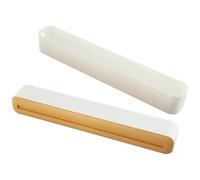 ARMYJY Support de film étirable en plastique avec ventouse, coupe-papier d'aluminium bidirectionnel en acier inoxydable pour rouleau de papier essuie-tout, distributeur de nourriture ABS 36 cm