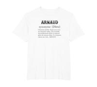 Arnaud Prénom Définition | Synonyme Dieu - Drôle Humour T-Shirt, Homme Grandes Tailles, Blanc, 4X Tall