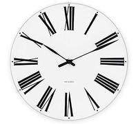 Arne Jacobsen Horloge murale Ø21 cm Roman Originaldesign en aluminium, blanc