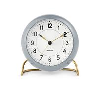 Arne Jacobsen Clocks Horloge de table AJ Station 12 cm gris-blanc