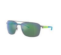 Arnette Homme Sunglass AN3089 Beverlee - Couleur du Monture: Gunmetal mat, Couleur de Lentille: Vert effet miroir vert