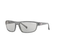 Arnette Homme Sunglass AN4259 BORROW - Couleur du Monture: Transparent gris brillant, Couleur de Lentille: Gris clair