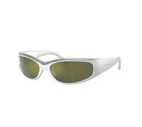 Arnette Homme Sunglass AN4302 Catfish - Couleur du Monture: Argent métallisé, Couleur de Lentille: Vert foncé dégradé Pétrole Effet miroir