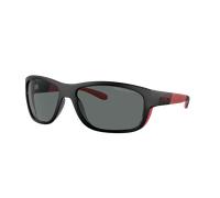 Arnette Homme Sunglass AN4337 Floresta - Couleur du Monture: Noir/rouge mat/brillant, Couleur de Lentille: Gris foncé Polar