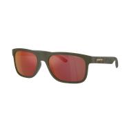 Arnette Homme Sunglass AN4341 Khim - Couleur du Monture: Vert militaire, Couleur de Lentille: Gris effet miroir Orange/Jaune