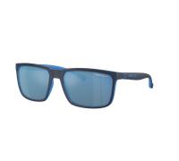 Arnette Homme Sunglass Stripe - Couleur du Monture: Bleu marine sur bleu clair mat, Couleur de Lentille: Gris foncé Effet miroir Water polarisé