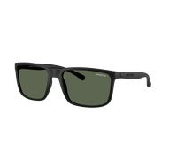 Arnette Homme Sunglass Stripe - Couleur du Monture: Noir recyclé mat, Couleur de Lentille: Vert foncé