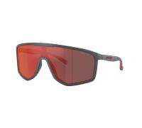 Arnette Homme Sunglass Stripe-M - Couleur du Monture: Gris foncé, Couleur de Lentille: Gris foncé Rouge/Jaune effet miroir