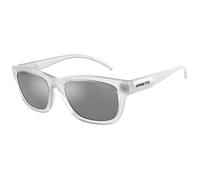 Arnette Makemake Lunettes de Soleil carrées pour Homme An4284, Cristal Mat/Gris Clair Miroir argenté