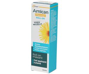 ARNICAN - Roll-on Gel cosmétique massant et apaisant cutané à base d'arnica, d'harpagophytum, 6 huiles essentielles 2 végétales Origine naturelle Format roll-on 75 ml Rouleau