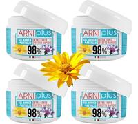 ARNIplus + 2 kg de 4 x 500 ml de gel d'arnica extra fort, avec vitamine C, pommade à l'arnica forte concentrée pour les douleurs musculaires, pommade de relaxation musculaire, tendinite, pommade de