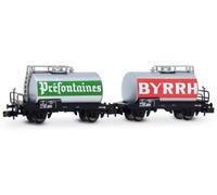 Arnold HN6702 SNCF, Lot de 2 Wagons citernes à 2 essieux, BYRRH, EP. IV
