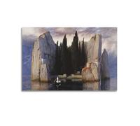 Arnold Bocklin Impression sur toile Motif île des morts 40 x 60 cm