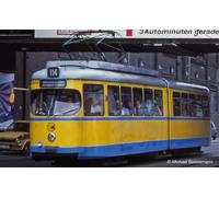 ARNOLD HN2603D Tram Duewag GT6, Un feu Avant, livrée Jaune/Bleue Essen, EP. IV-V, avec décodeur DCC Loco - Électrique