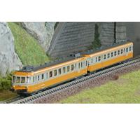Arnold HN2637 Autorail diesel RGP 2 modernisé , SNCF, orange/gris béton, échelle