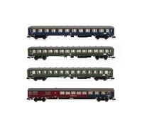 Arnold - HN4359 - DB, Pack de 4 Voitures, 1 X Am, 2 X BM, 1 X Arm217, Bleu Resp. Livrée Verte, Matériel Roulant Époque Iv, Voitures