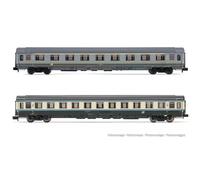 Arnold HN44492 Ensemble 2 Voitures UIC-Z1 Gris/Jaune + Drapeau Échelle N 1/160