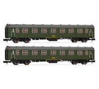 Arnold - HN4455 - Alsa, Coffret de 2 Unités 6000 Voitures, Vert Olive, Ép. VI Matériel Roulant, Autocars