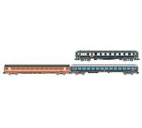 Arnold HN4467 FS, Pack de 3 unités Alpen-Express Rome - Munich, WR Plus Eurofima 2e cl, C1 Plus UIC-X 64 2e cl, Gris, autocars de Voyageurs epiIV